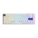 AKKO 3068B Plus Blue on White 65% 68 Keys Jelly Purple Switch Wired/Wireless Hot-Swappable Mechanical Keyboard