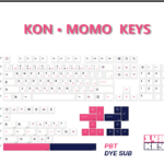 E-PBT Kon Momo PBT Dye-Sub Cherry Profile 148 keys keycaps