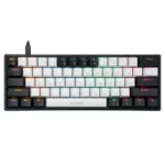 LEAVEN K620 White 61 Keys Wired Mechanical Keyboard